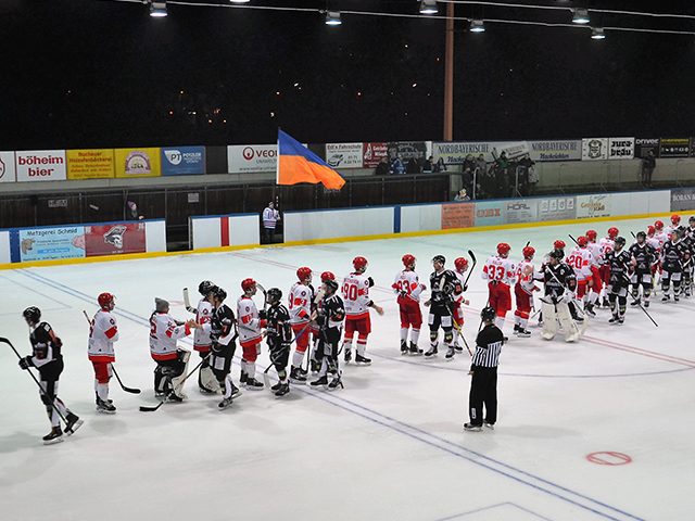 Eishockeyspieler im Eisstadion